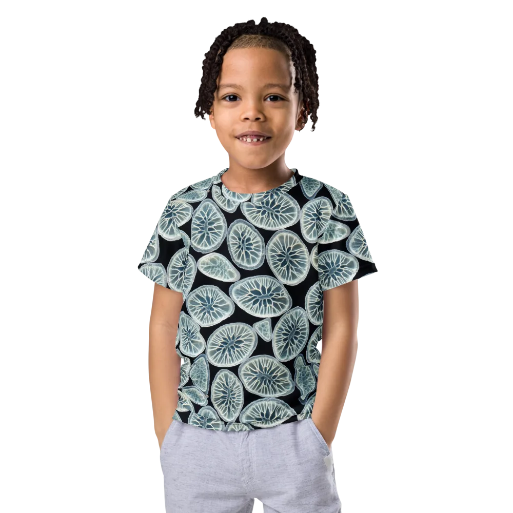 Midnight Citrus on Kids Crew Neck T-Shirt — Front
