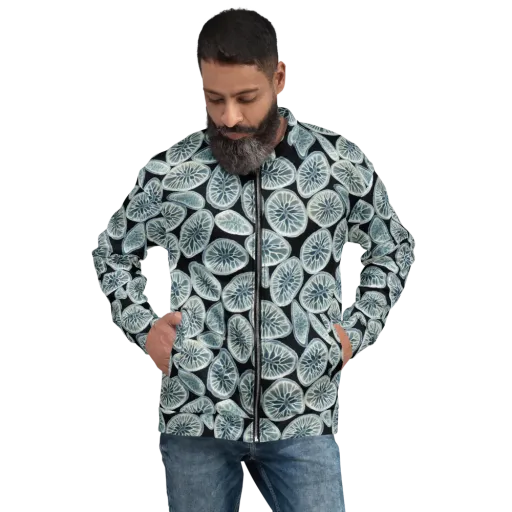 Midnight Citrus on a Bomber Jacket