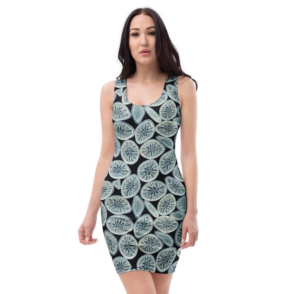Midnight Citrus on Bodycon Dress — Front