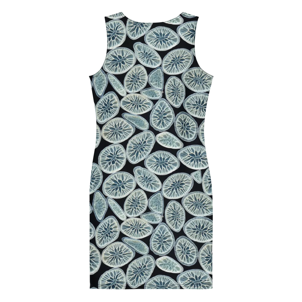 Midnight Citrus on Bodycon Dress — Back