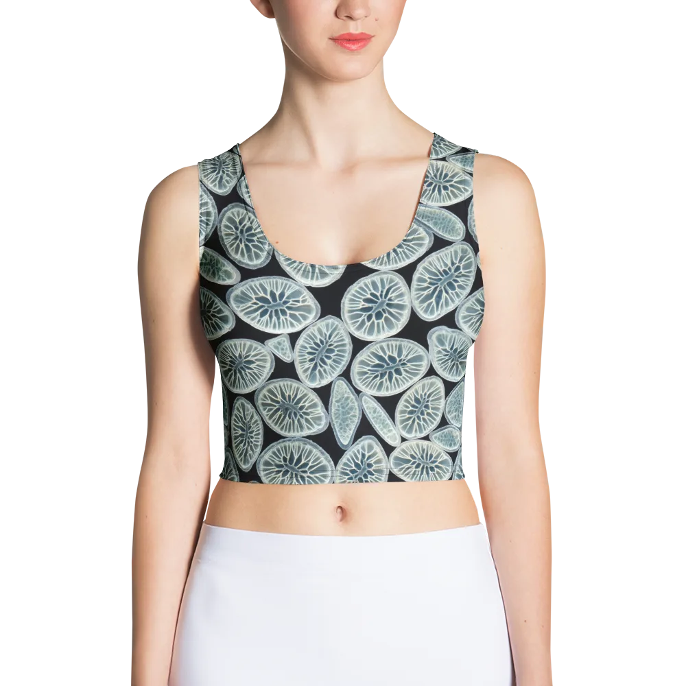 Midnight Citrus on Crop Top — Front