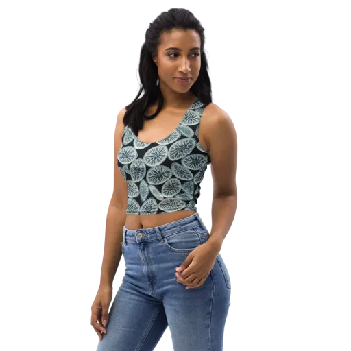 Midnight Citrus on a Crop Top