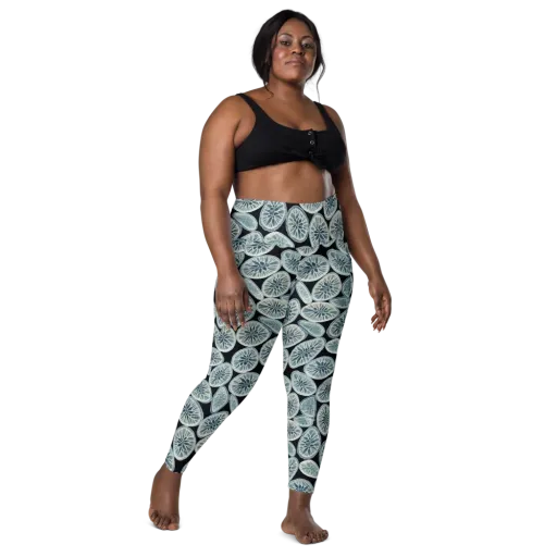 Midnight Citrus on a Leggings with Pockets