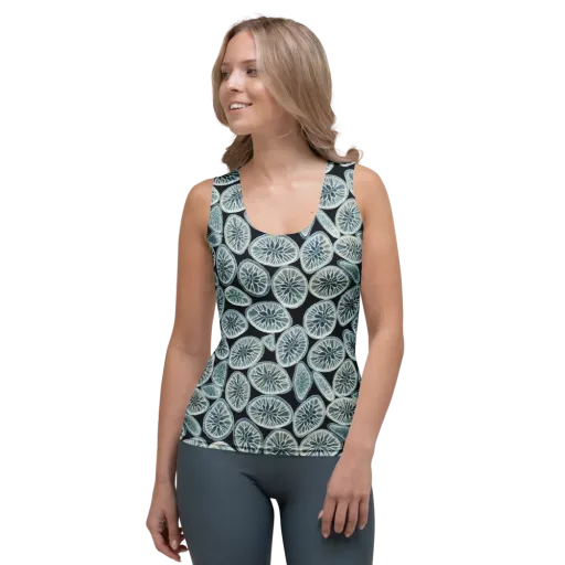 Midnight Citrus on a Women's Tank Top