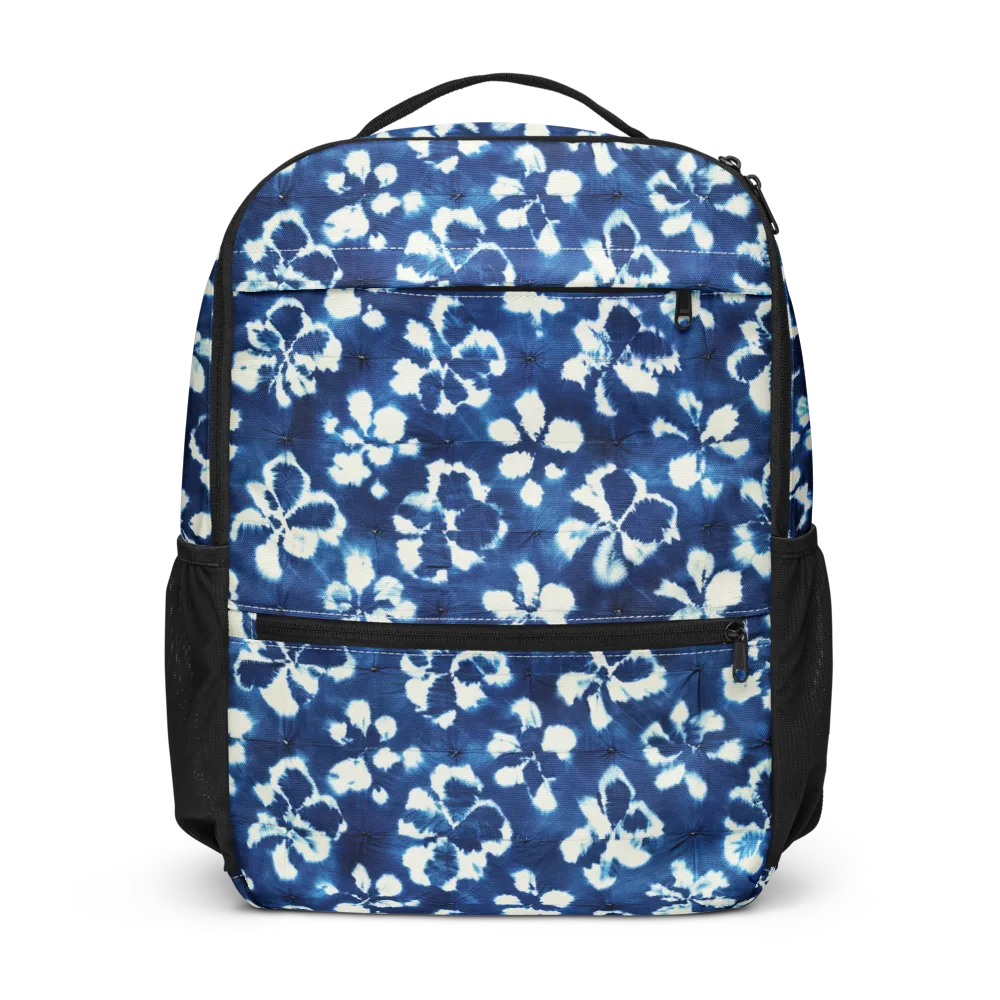 Shibori Garden on Utility Backpack — Front
