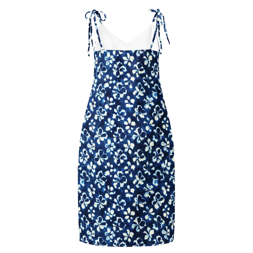 Shibori Garden on Slip Dress — Back