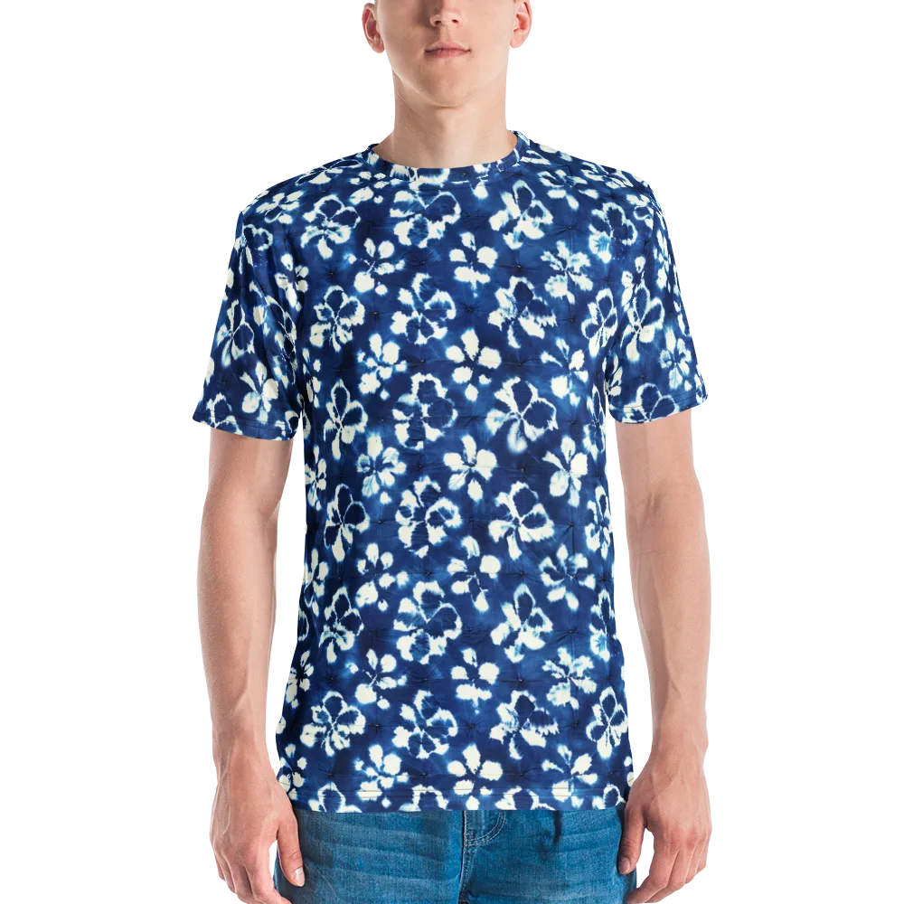 Shibori Garden on Men's Crew Neck T-Shirt — Front