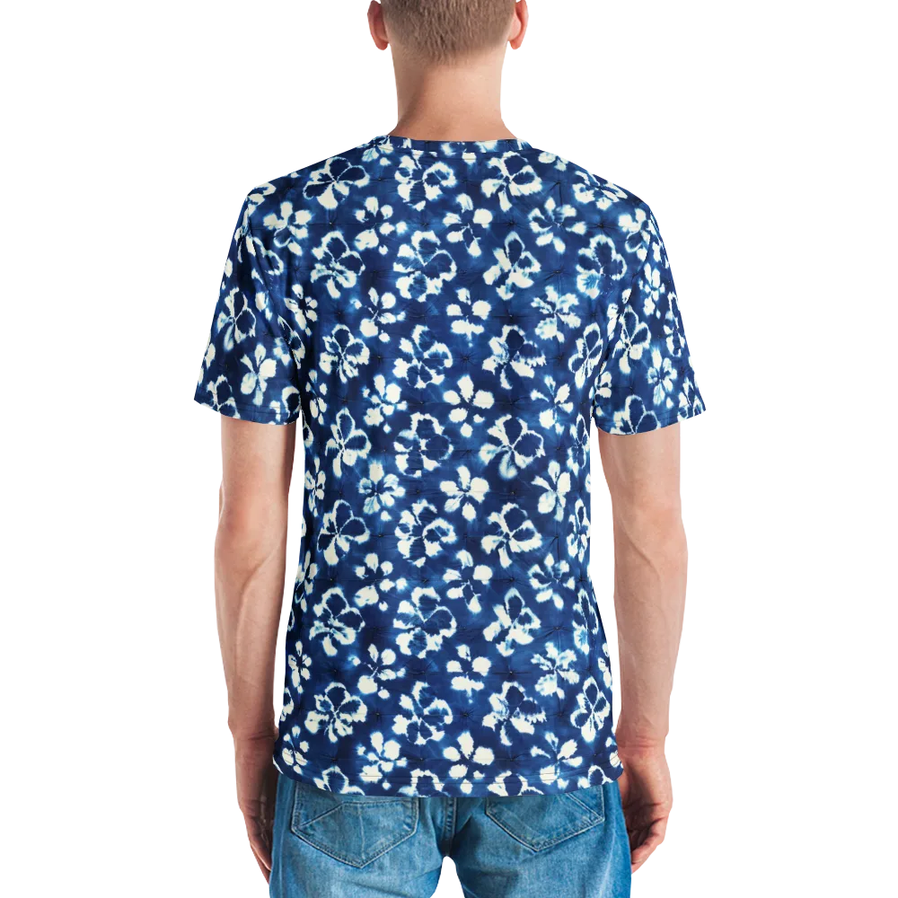 Shibori Garden on Men's Crew Neck T-Shirt — Back