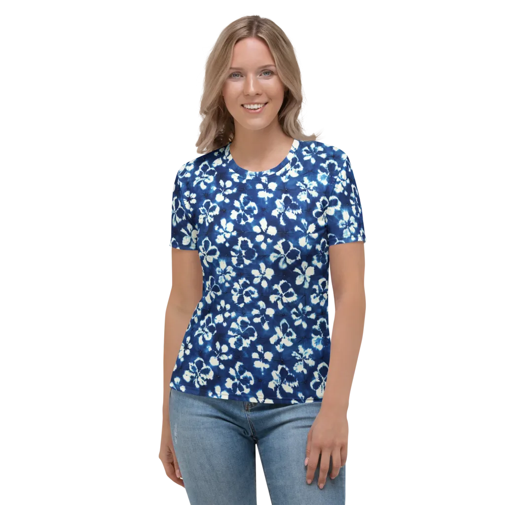 Shibori Garden on Women's Crew Neck T-Shirt — Front