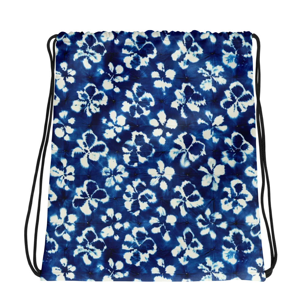 Shibori Garden on Drawstring Bag — Photo