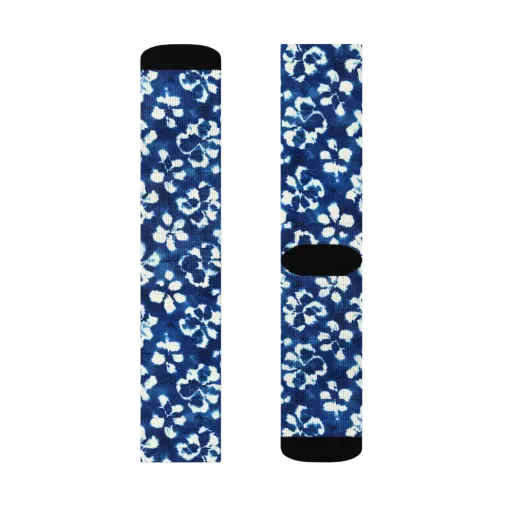 Shibori Garden on a Socks