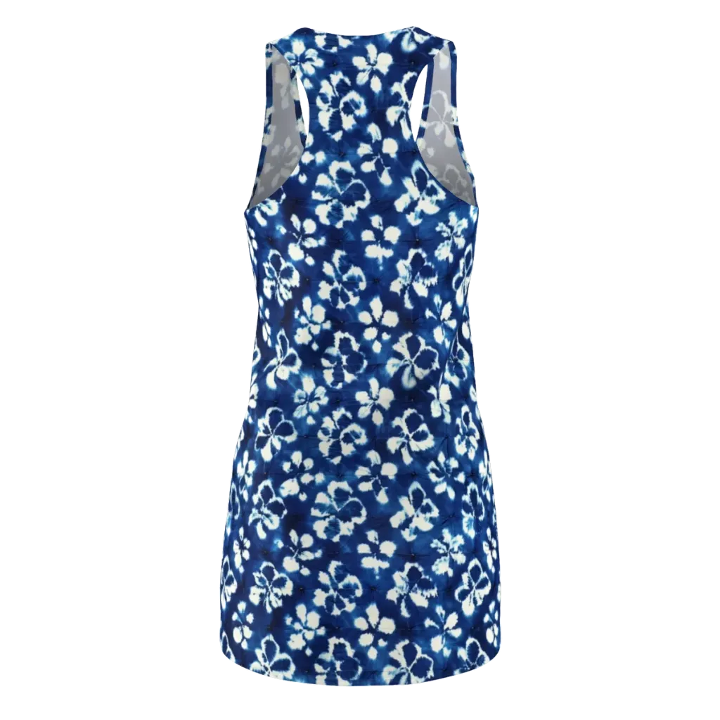 Shibori Garden on Racerback Dress — Back