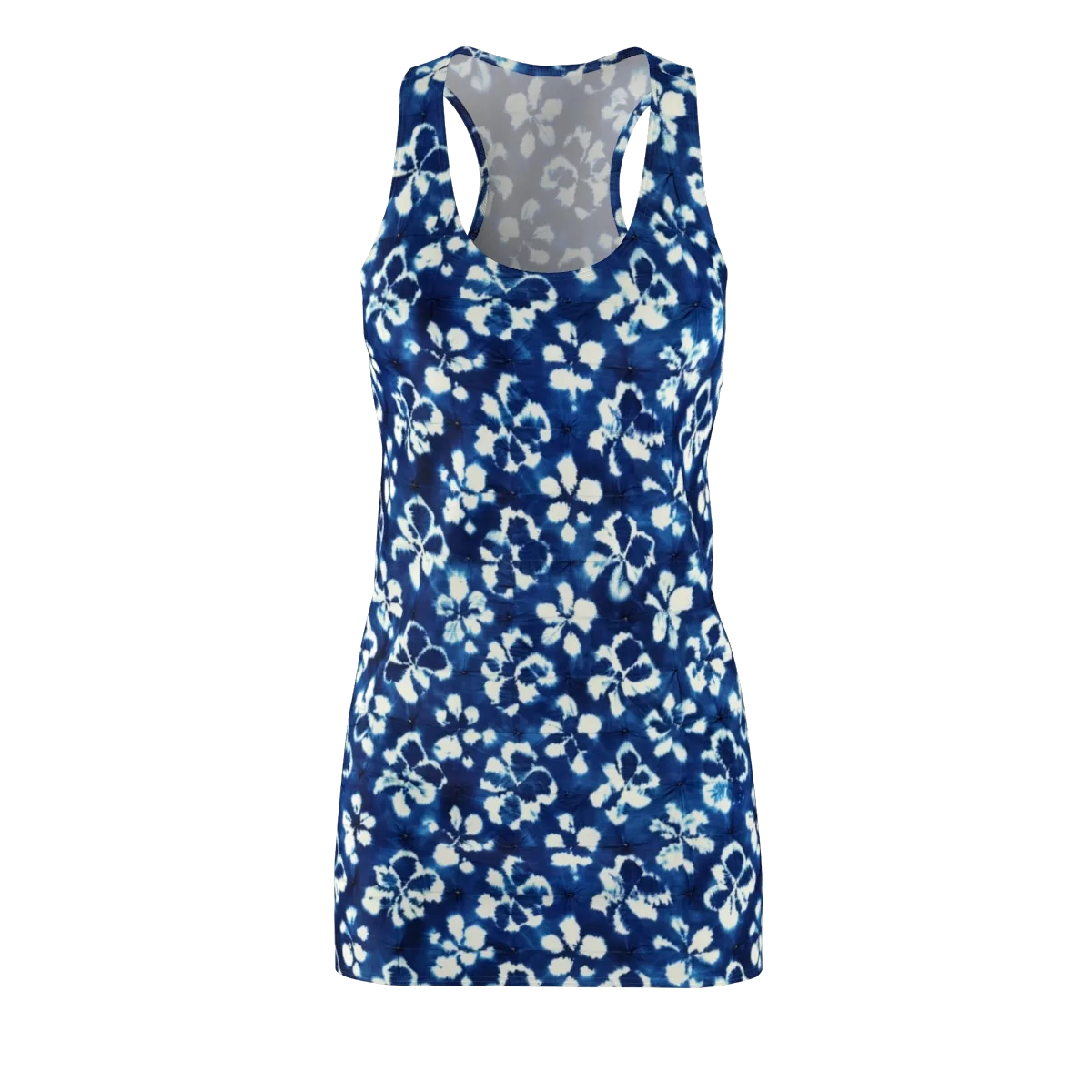 Shibori Garden on Racerback Dress — Front
