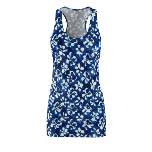 Shibori Garden on a Racerback Dress