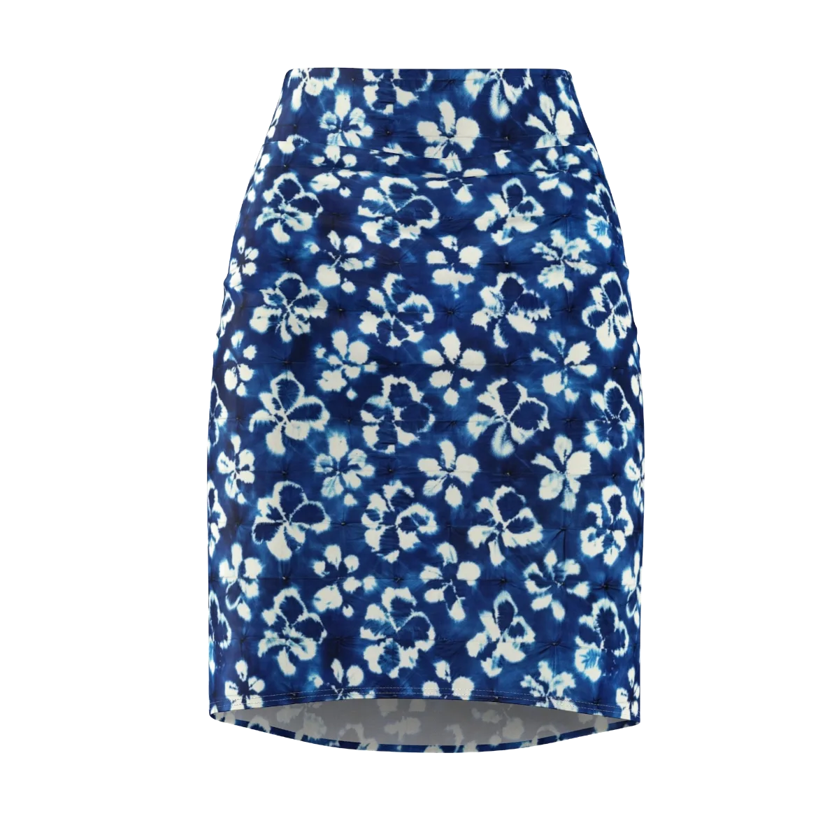 Shibori Garden on Pencil Skirt — Front