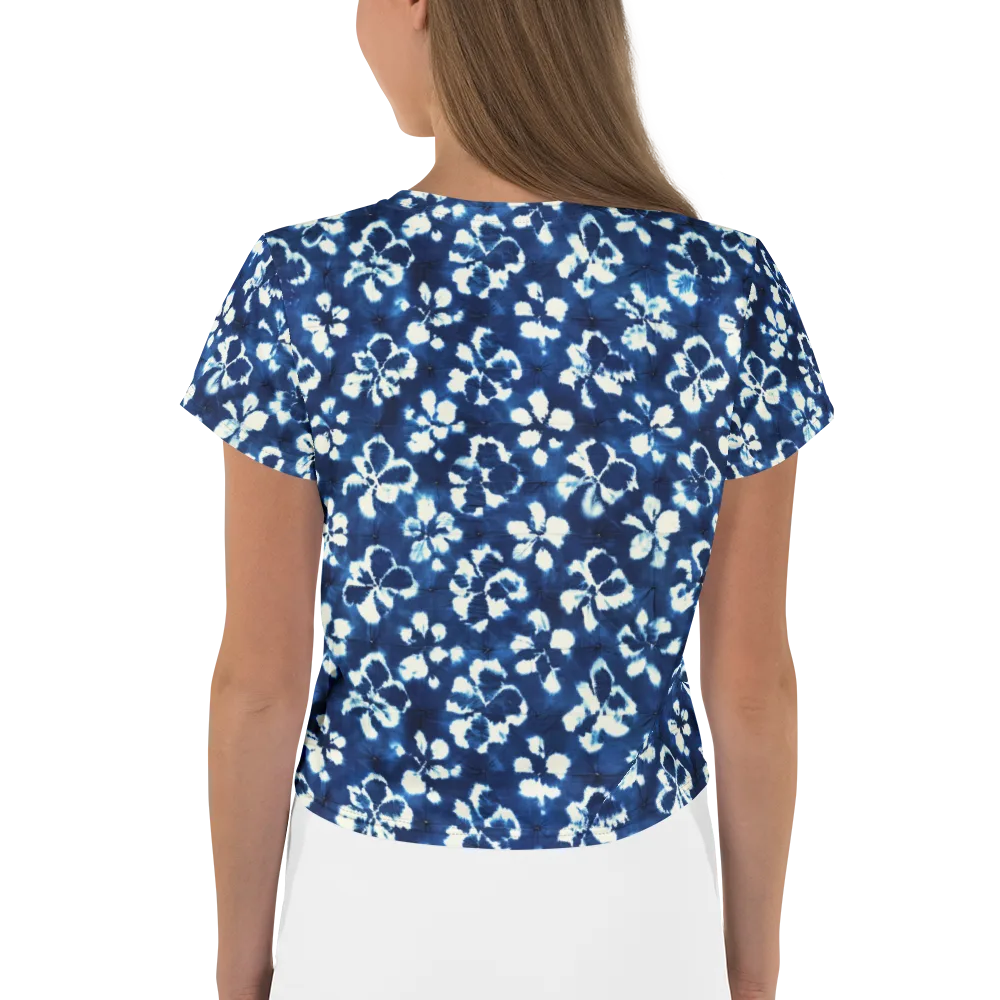 Shibori Garden on Crop Tee — Back