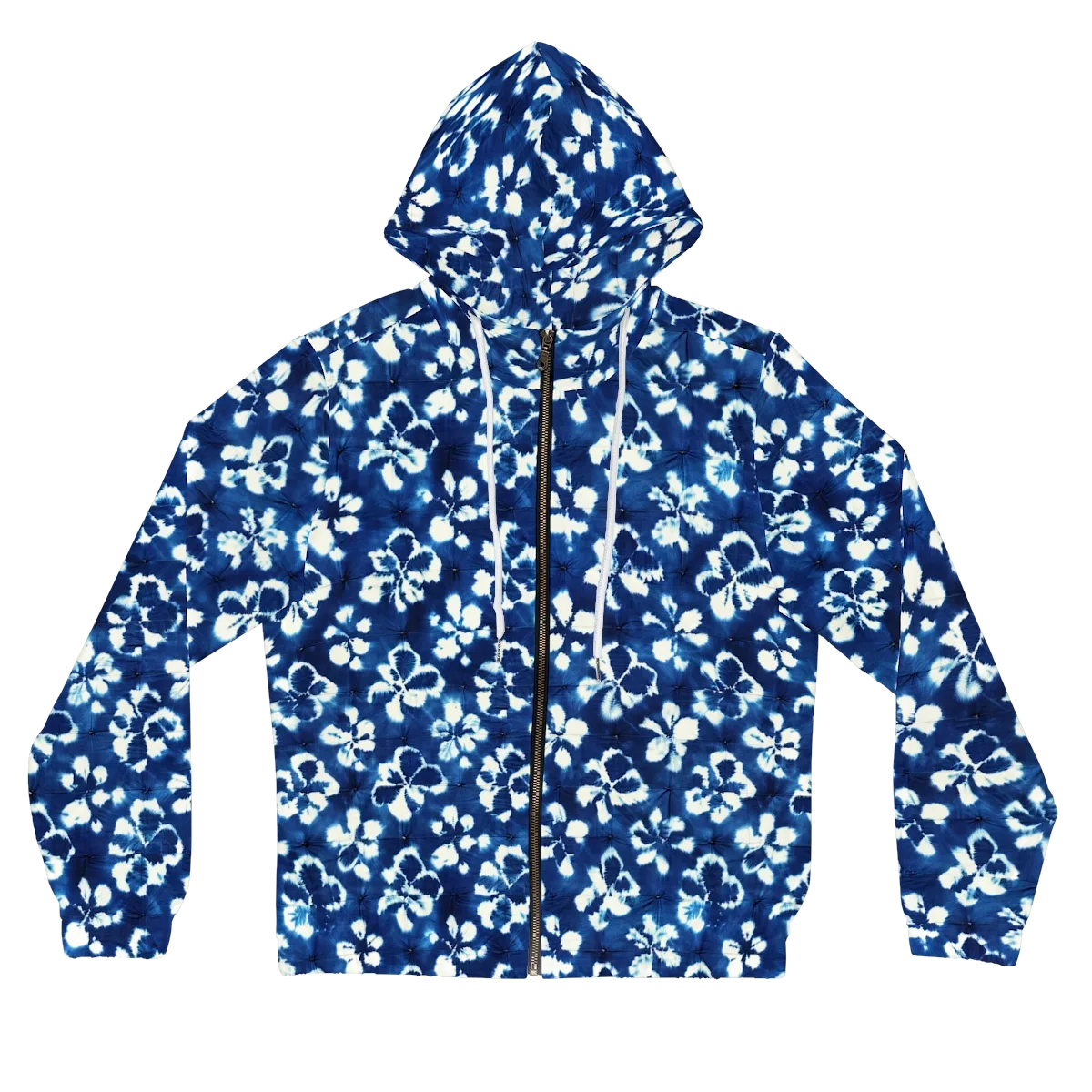 Shibori Garden on Women's Full-Zip Hoodie — Front