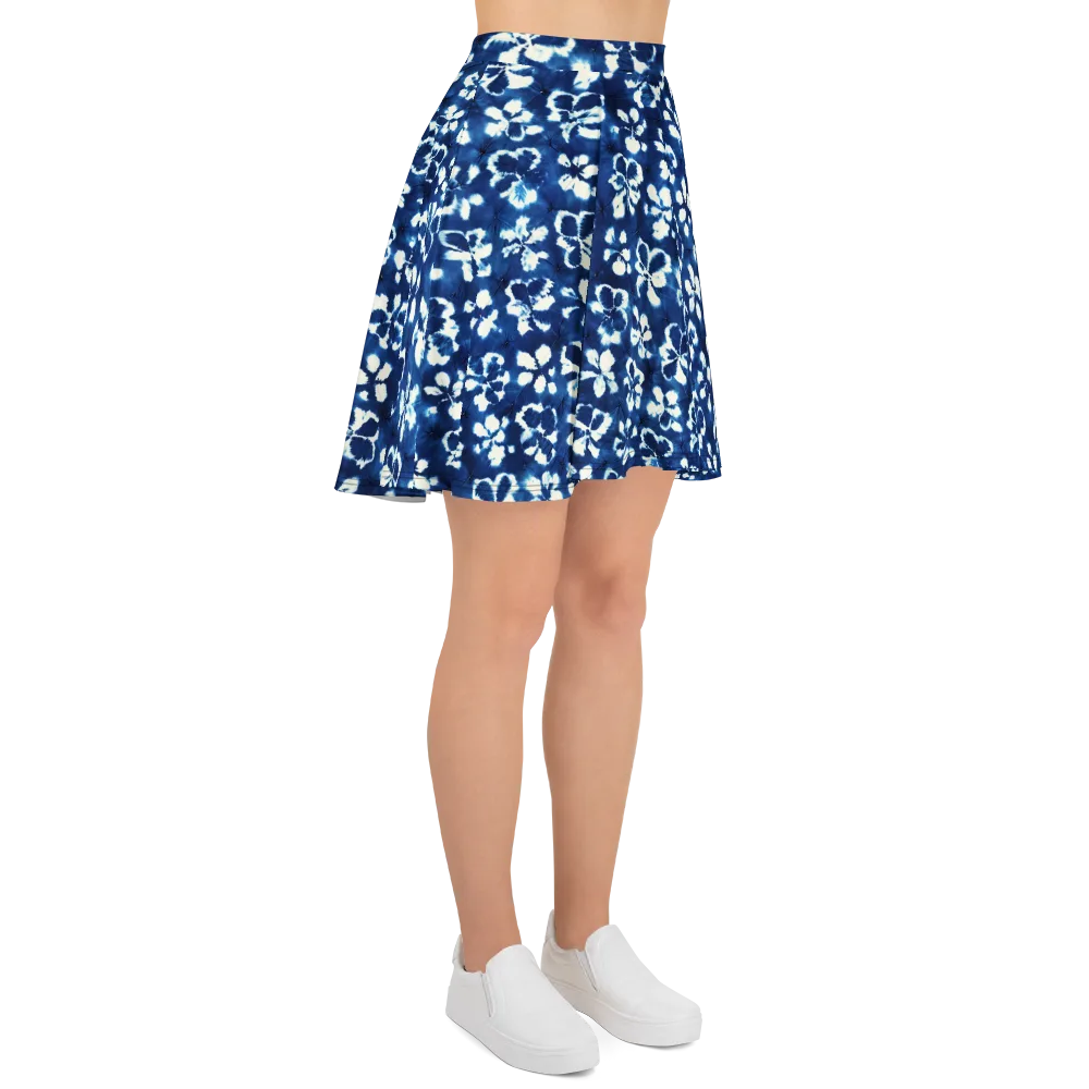 Shibori Garden on Skater Skirt — Right