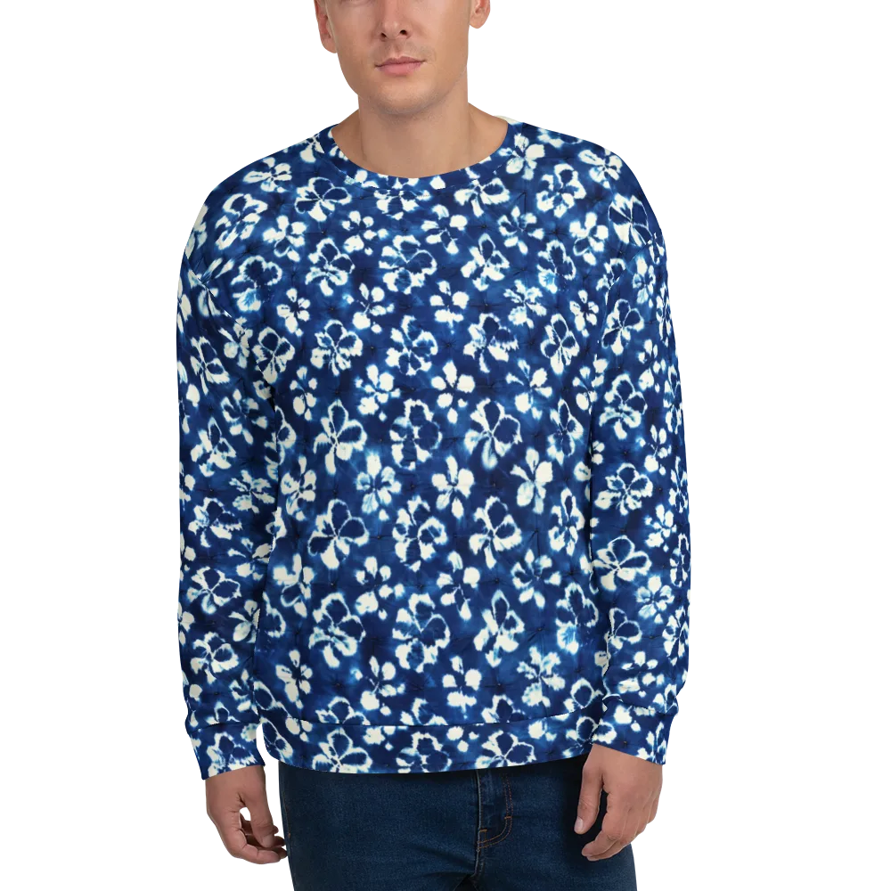Shibori Garden on Sweatshirt — Front