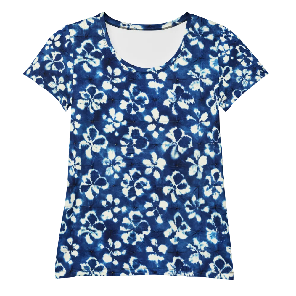 Shibori Garden on Women's Athletic T-Shirt — Front