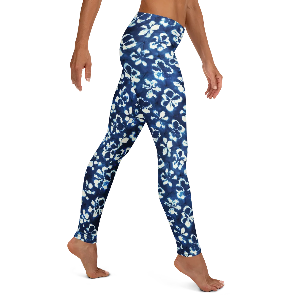 Shibori Garden on Leggings — Right