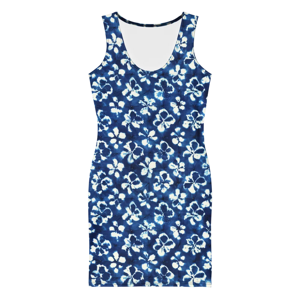 Shibori Garden on Bodycon Dress — Front