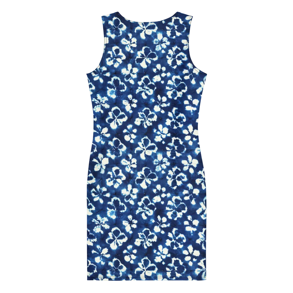Shibori Garden on Bodycon Dress — Back