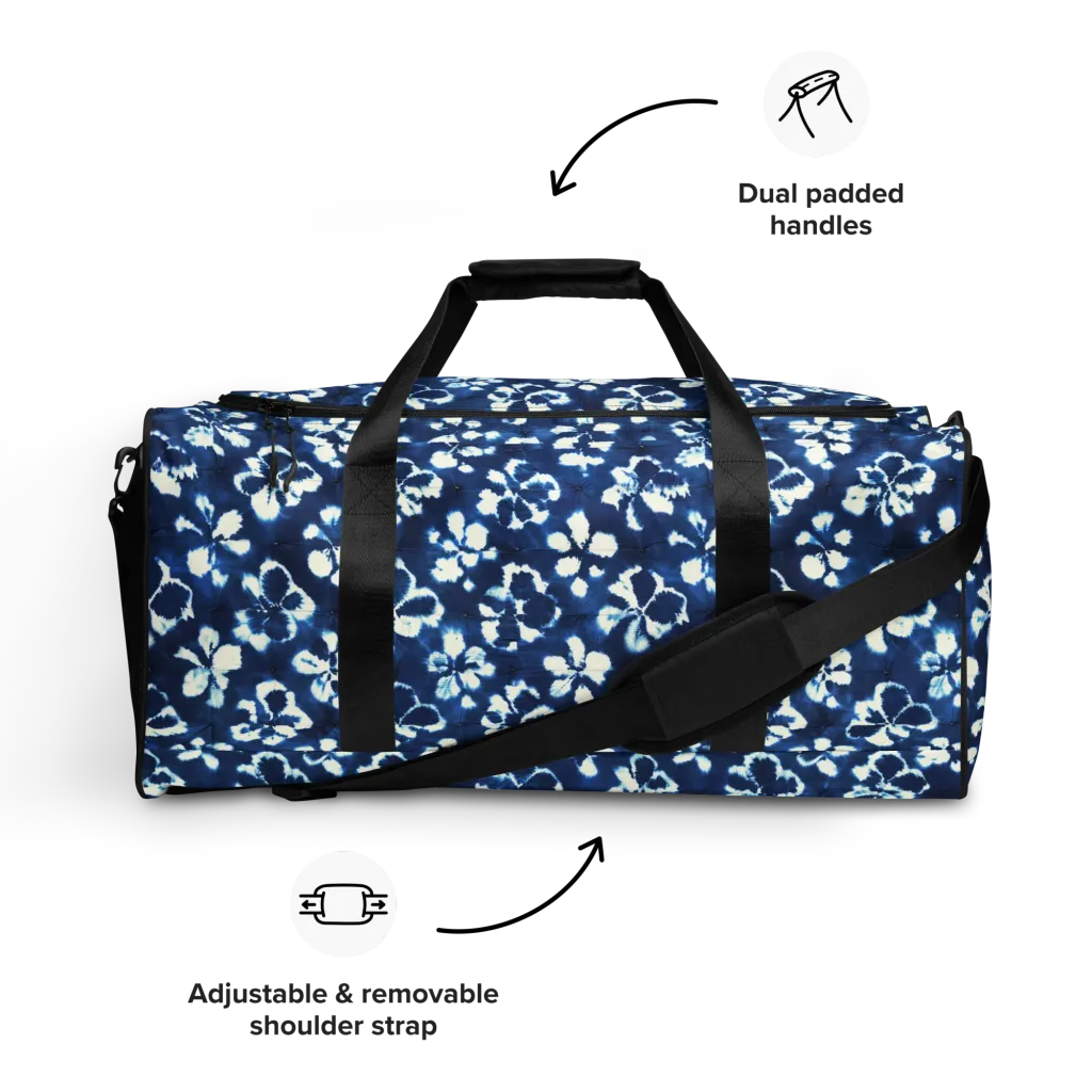 Shibori Garden on Duffle Bag — Front