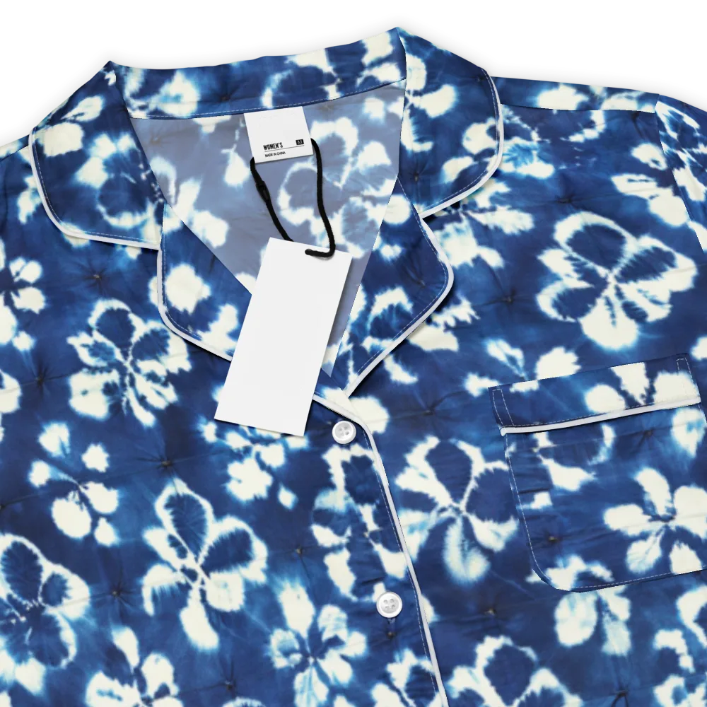 Shibori Garden on Women's Short Sleeve Pajama Top — Product details