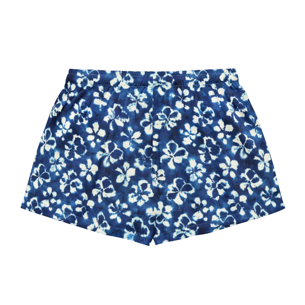 Shibori Garden on Women's Pajama Shorts — Back