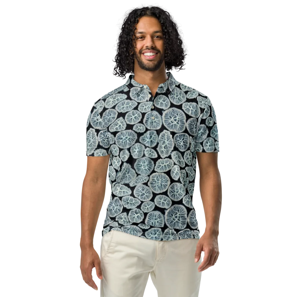 Frosted Citrus on Men's Slim Fit Polo Shirt — Front