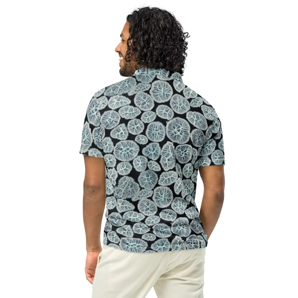 Frosted Citrus on Men's Slim Fit Polo Shirt — Back