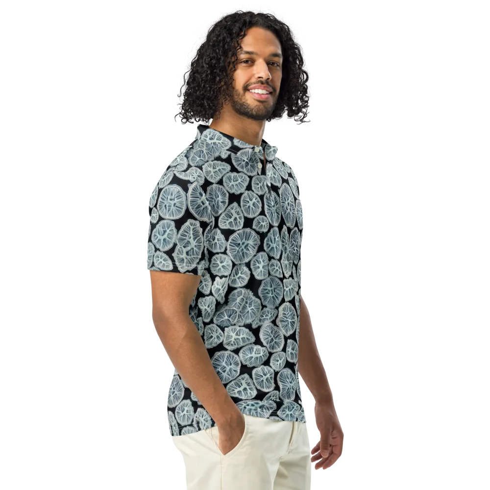 Frosted Citrus on Men's Slim Fit Polo Shirt — Right Front