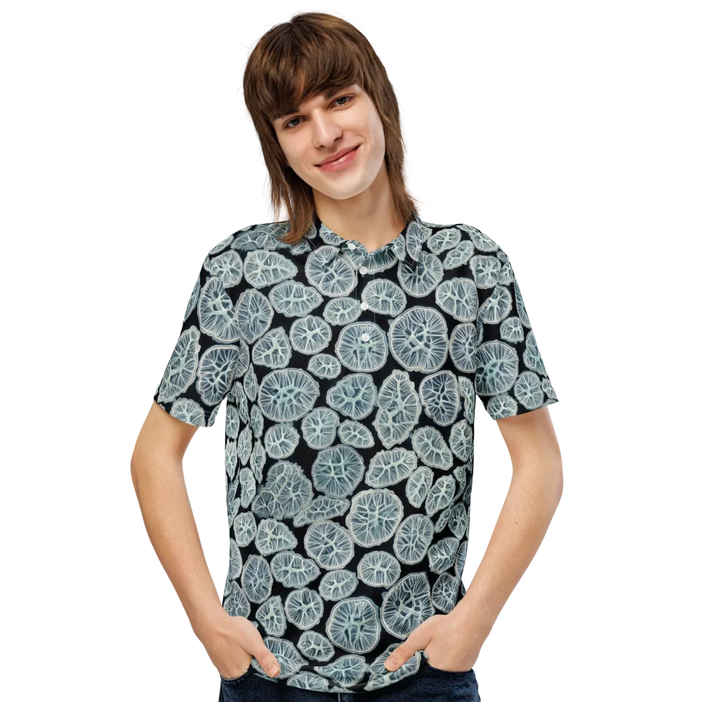 Frosted Citrus on Men's Slim Fit Polo Shirt — Front