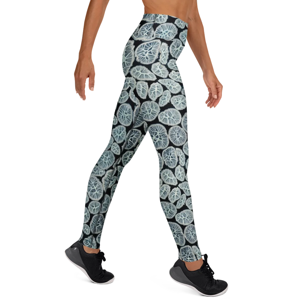 Frosted Citrus on Yoga Leggings — Right