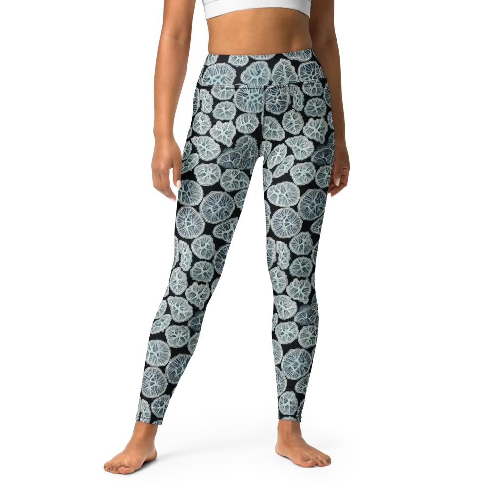 Frosted Citrus on Yoga Leggings — Front