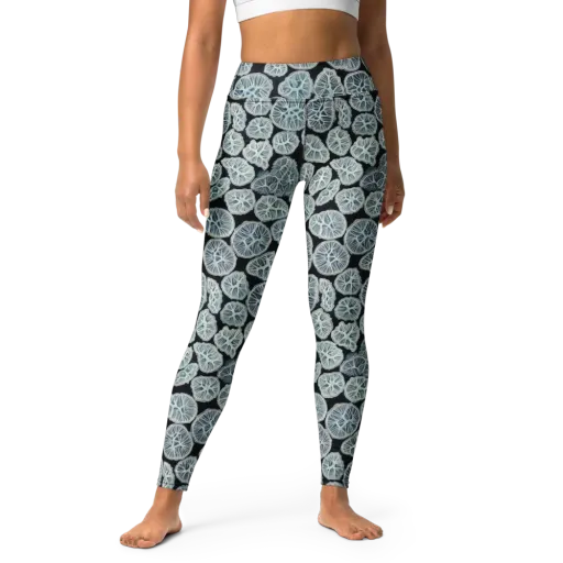 Frosted Citrus on a Yoga Leggings