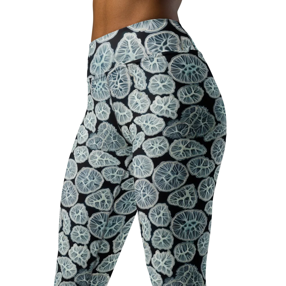 Frosted Citrus on Yoga Leggings — Left Front