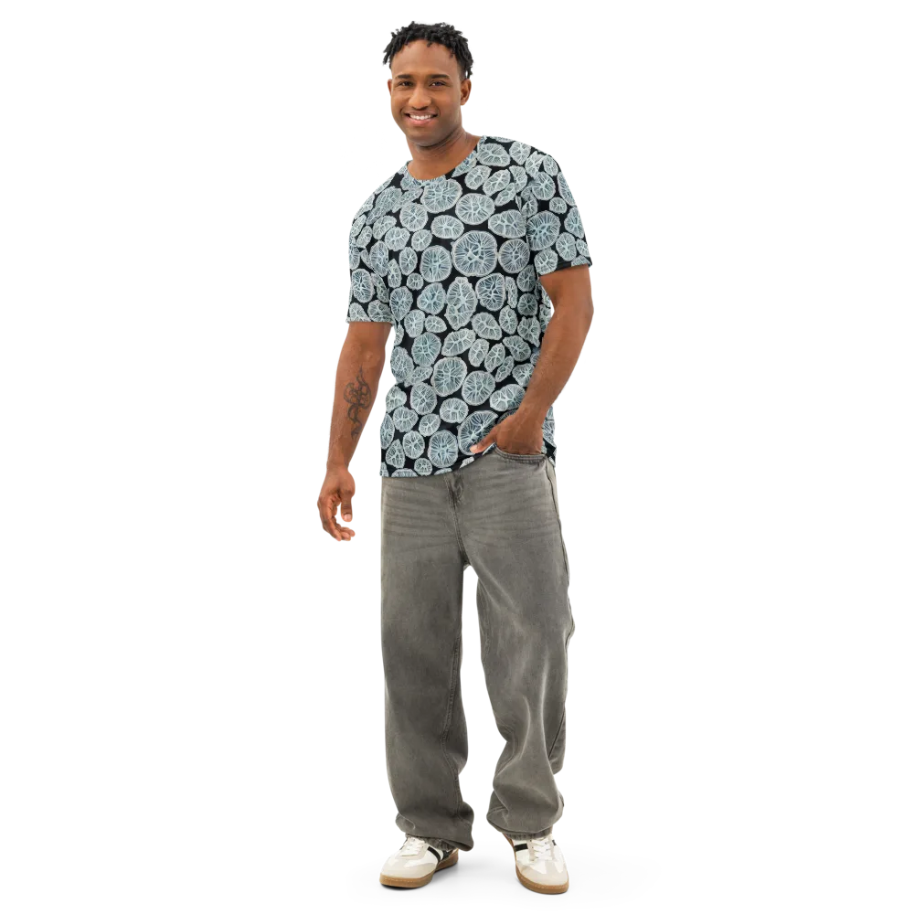 Frosted Citrus on Men's Cotton Crew Neck T-Shirt — Front