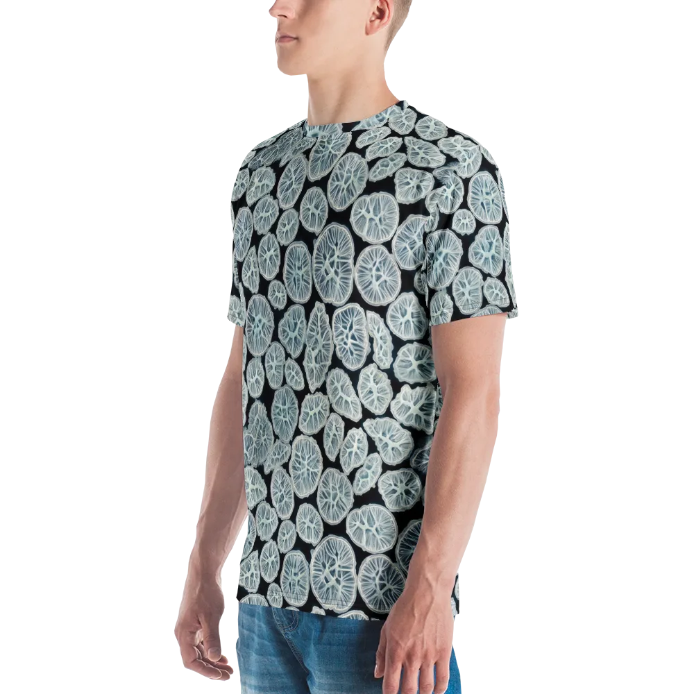 Frosted Citrus on Men's Crew Neck T-Shirt — Left