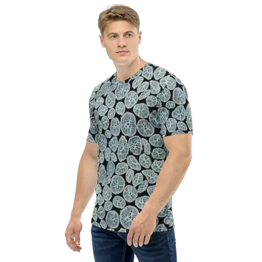 Frosted Citrus on a Men's Crew Neck T-Shirt