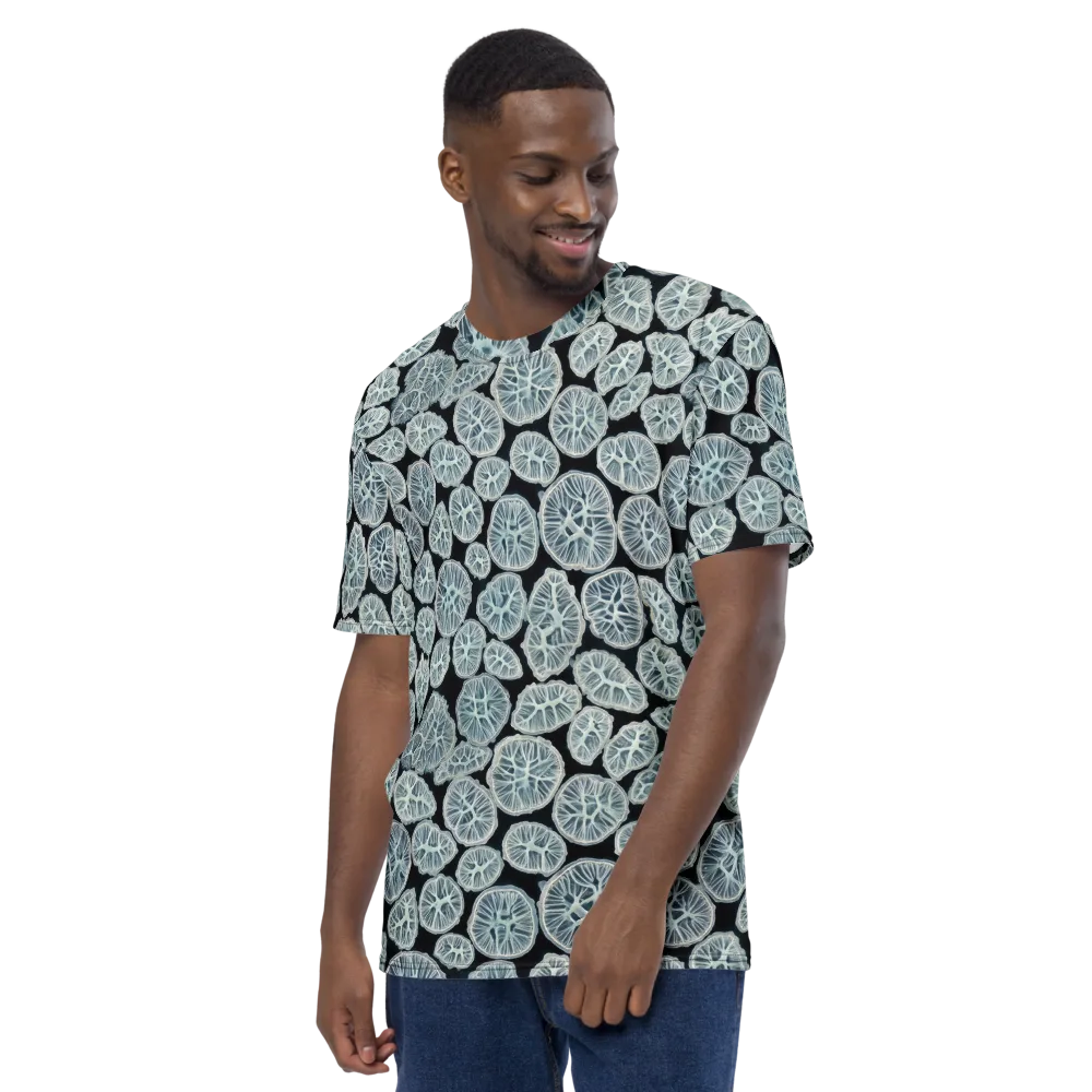 Frosted Citrus on Men's Crew Neck T-Shirt — Left