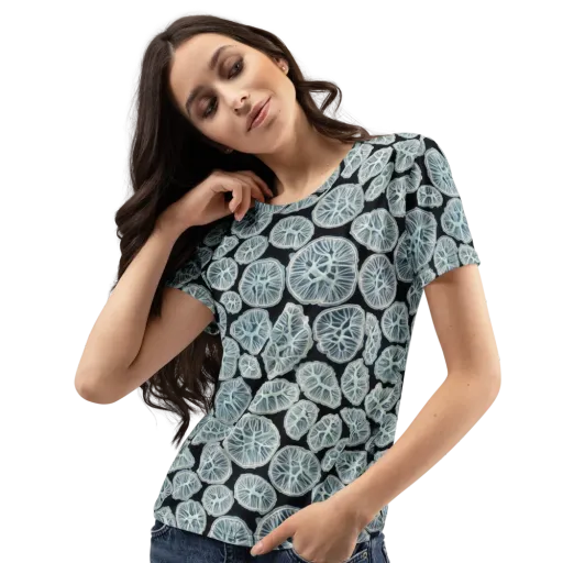 Frosted Citrus on a Women's Crew Neck T-Shirt