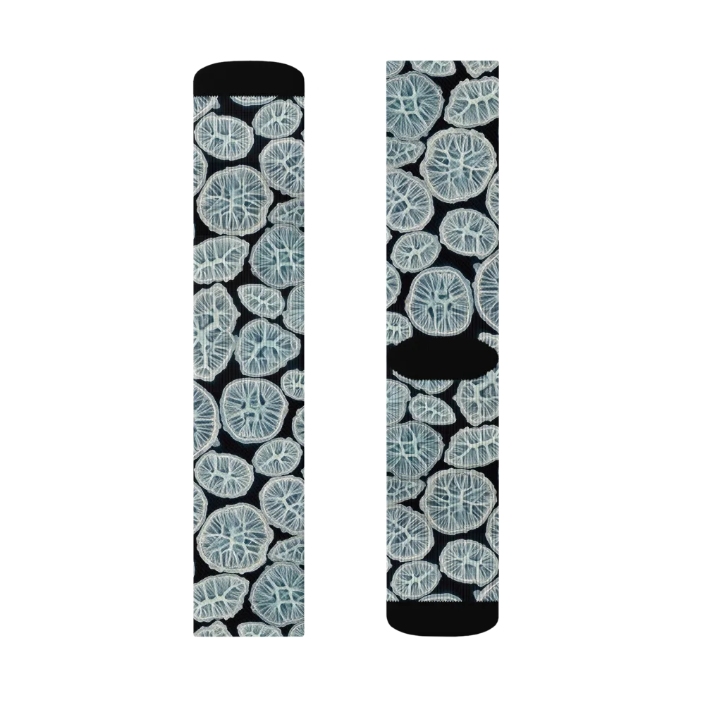 Frosted Citrus on Socks — Right Sock
