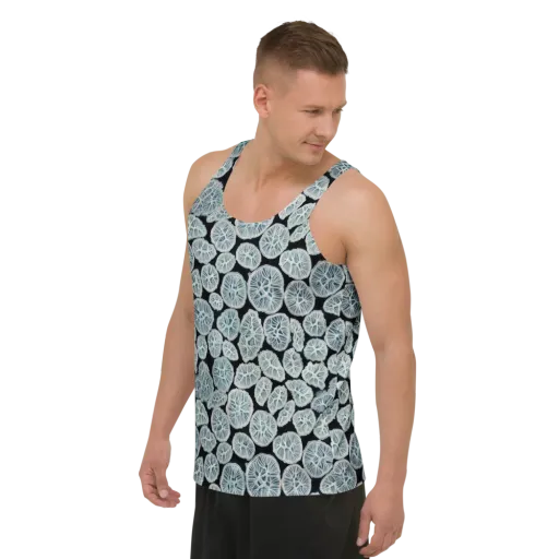 Frosted Citrus on a Men's Tank Top