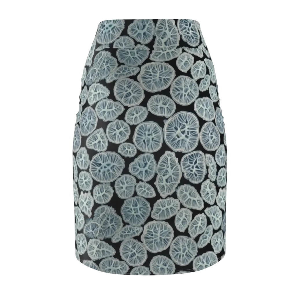 Frosted Citrus on Pencil Skirt — Back
