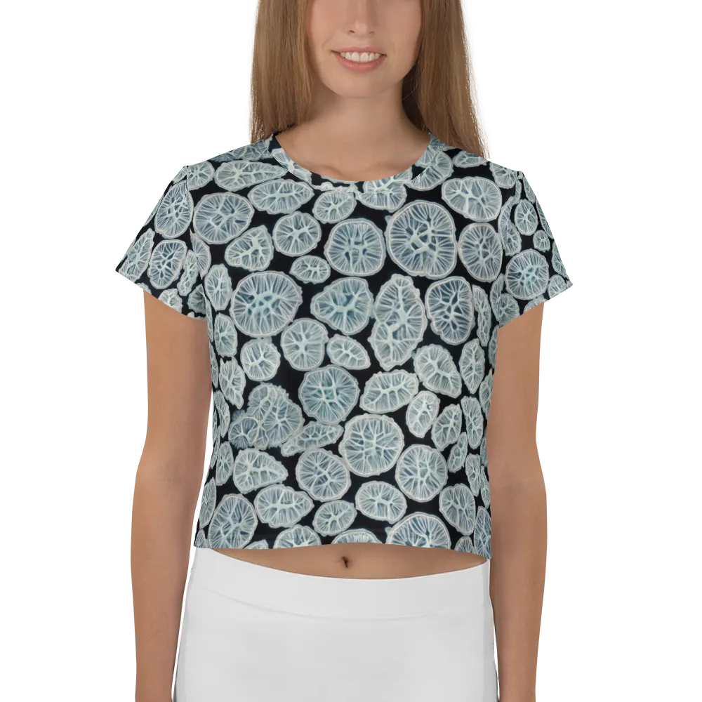 Frosted Citrus on Crop Tee — Front