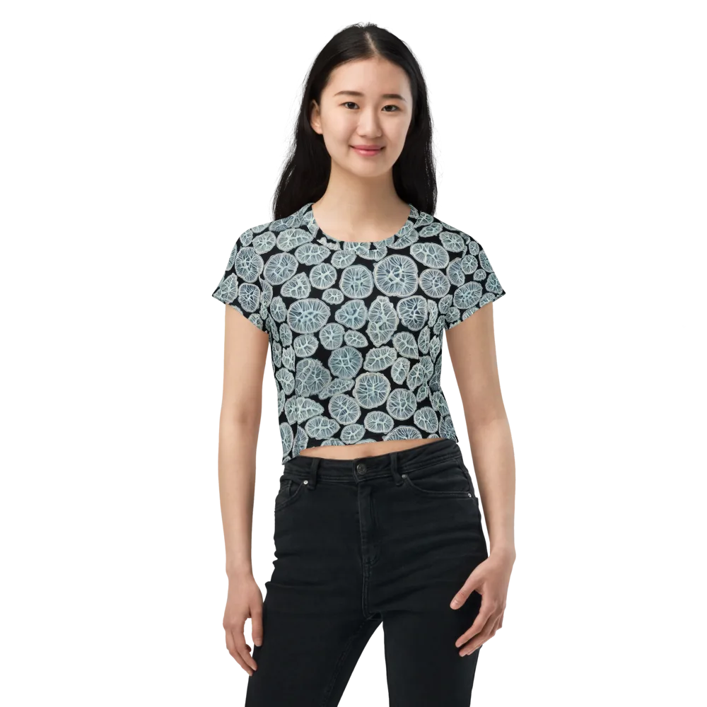 Frosted Citrus on Crop Tee — Front