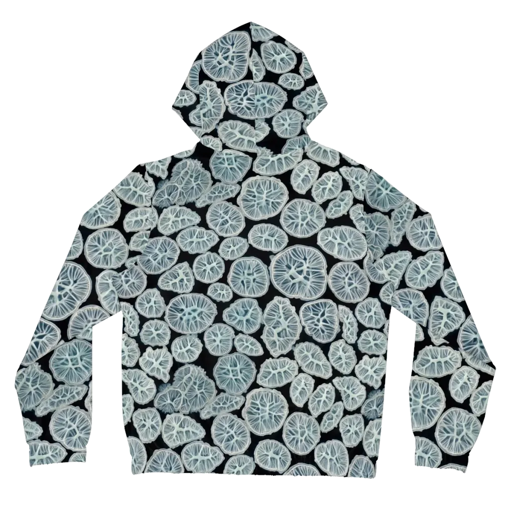 Frosted Citrus on Women's Full-Zip Hoodie — Back