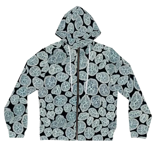 Frosted Citrus on a Women's Full-Zip Hoodie